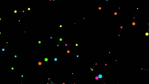 Abstract Plexus Network Dots and Lines Connecting Motion Stock Footage 344950898