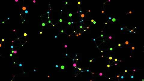 Abstract Plexus Network Dots and Lines Connecting Motion Stock Footage 344950985
