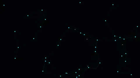 Abstract Plexus Network Dots and Lines Connecting Motion Stock Footage 344950986