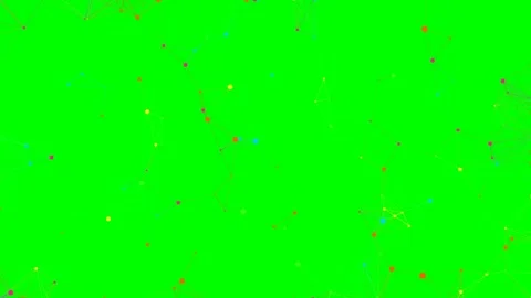 Abstract Plexus Network Dots and Lines Connecting Motion in green background Stock Footage 344951661
