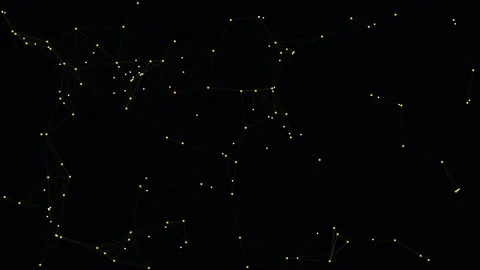Abstract Plexus Network Dots and Lines Connecting Motion Vídeo Stock 344951769