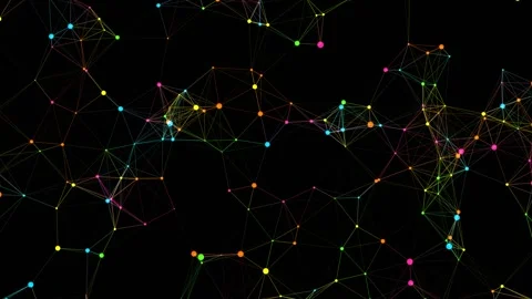 Abstract Plexus Network Dots and Lines Connecting Motion Stock Footage 344951852