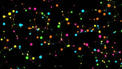 Abstract Plexus Network Dots and Lines Connecting Motion Stock Footage 344951853