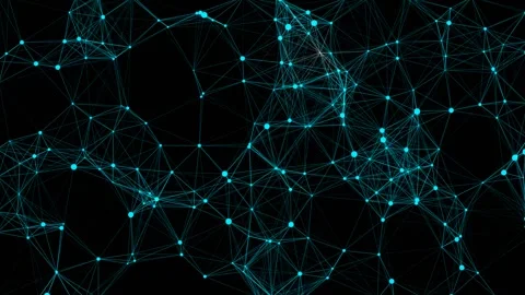 Abstract Plexus Network Dots and Lines Connecting Motion Stock Footage 344951870