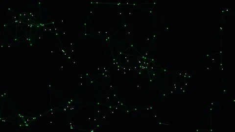 Abstract Plexus Network Dots and Lines Connecting Motion Stock Footage 344951897