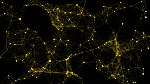 Abstract Plexus Network Dots and Lines Connecting Motion Vídeo Stock 344951960