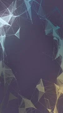 Abstract Plexus Network Frame Technology Background with Copy Space Stock Illustration