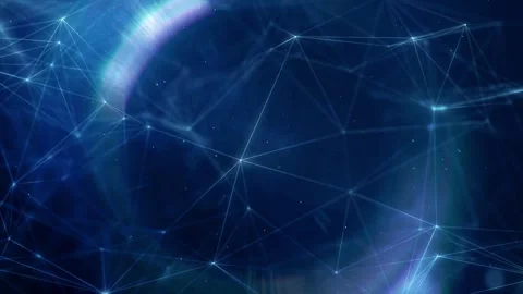 Abstract Plexus Network, Galaxy Night, Starry Sky Background Stock Footage 297245048