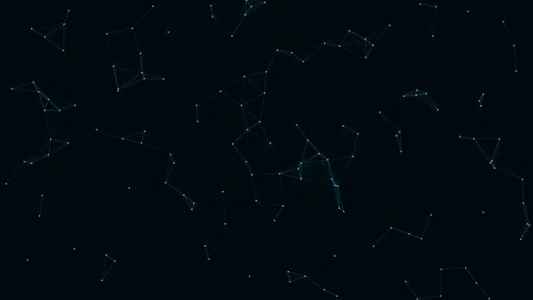 Abstract Plexus Network: Interconnected Dots and Lines on Dark Background 库存影片 339179287