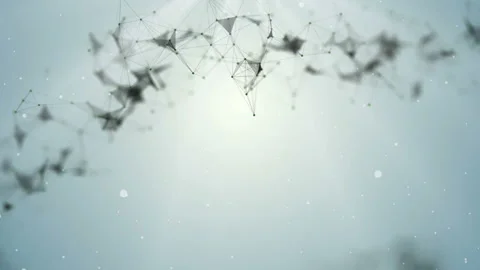 Abstract plexus network lines and dots particles. Network connections. Corporate Stock Footage 112922454