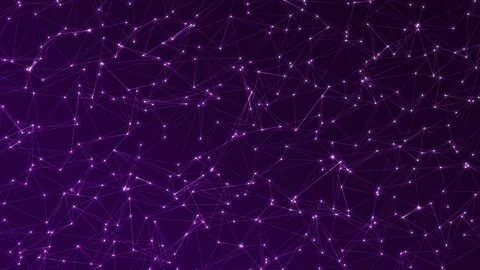 Abstract plexus network motion with connecting dots and lines on dark purpl.. Stock Footage 337604271
