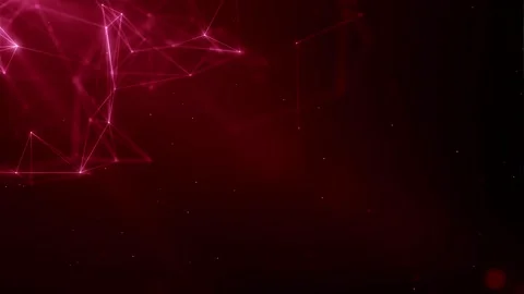 Abstract plexus network structure moves slowly in dark red background Stock Footage 327625200