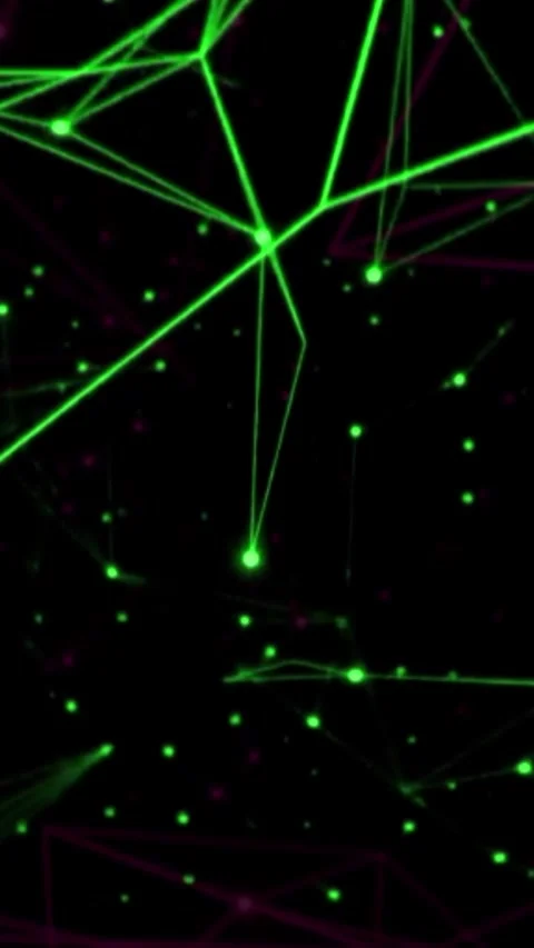 Abstract Plexus Network Vertical Overlay Animation Stock-Footage 344766127