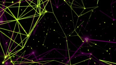 Abstract Plexus Network Widescreen Overlay Animation Stock-Footage 344766166