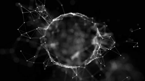 Abstract plexus shapes. Digital, communication and technology background with Stock Footage 111589014