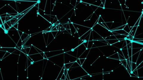 Abstract Plexus sky blue Geometrical Shapes. Abstract technology and scienc.. Stock Footage 233357917