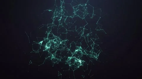 Abstract plexus sphere rotating digital communication global network loop Stock Footage 327519156