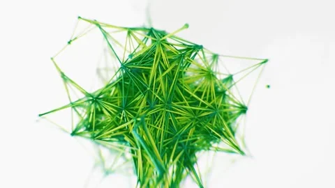 Abstract plexus structure moving dynamically in a changing digital environmen Stock Footage 327518993