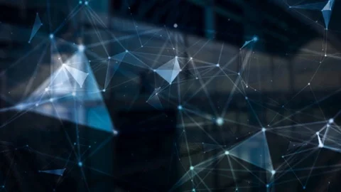 Abstract plexus technology background. Digital data Stock Footage 104403202