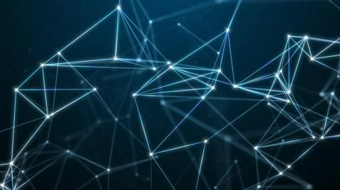 Abstract Plexus technology background from lines and dots. Space geometrical  Stock Illustration