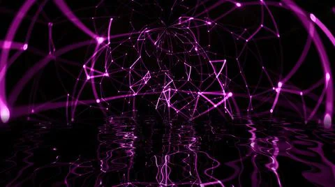 Abstract plexus technology science concept Stock Illustration