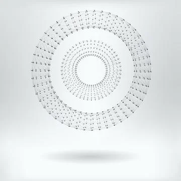 Abstract Plexus Torus  - vector illustration Stock Illustration
