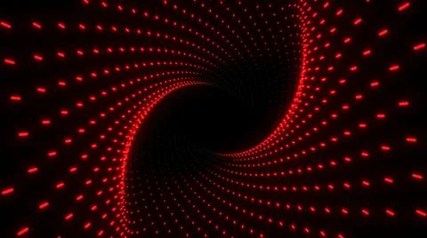 Abstract Plexus tunnel. Dots and lines connection. Illustrazione stock