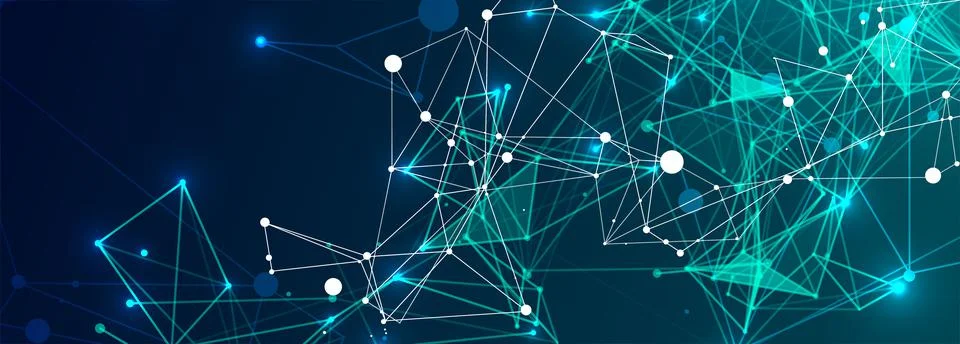 Abstract plexus vector background. Glowing particles dynamic flow. 스톡 일러스트