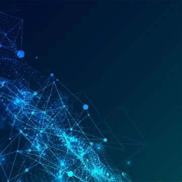 Abstract plexus vector background. Glowing particles dynamic flow. 스톡 일러스트
