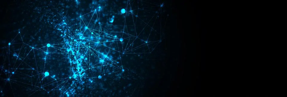Abstract plexus vector background. Glowing particles dynamic flow. イラスト素材