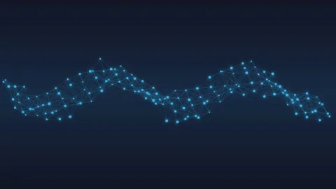 Abstract plexus wave network connection structure technology background, di.. Stock Footage 340852300