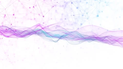 Abstract Plexus Waves Motion Background Stock Footage 314368799