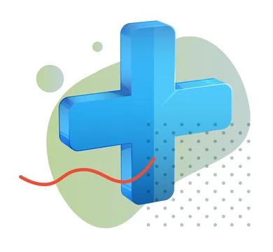 Abstract Plus Sign Illustration Stock Illustration
