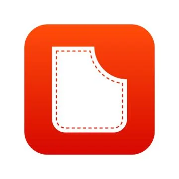 Abstract pocket icon digital red Illustrazione stock