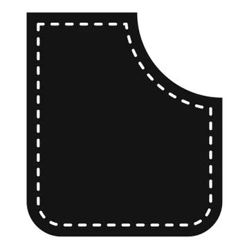 Abstract pocket icon, simple style Stock Illustration