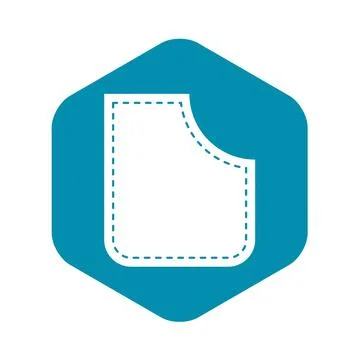 Abstract pocket icon, simple style Stock Illustration