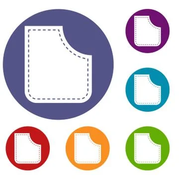 Abstract pocket icons set Illustrazione stock