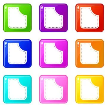 Abstract pocket set 9 Illustrazione stock