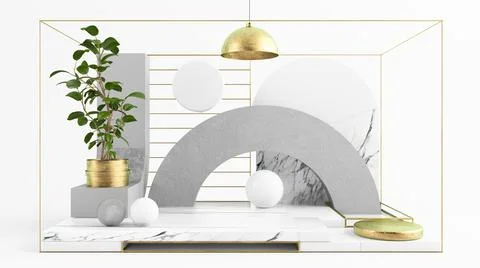 Abstract podium presentation Stock Illustration