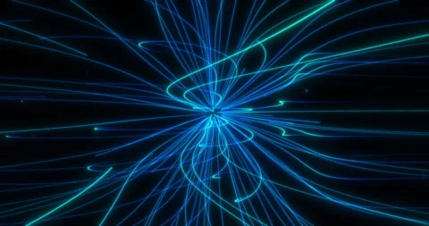 An abstract point source of flying curved lines Stock Footage 271380140