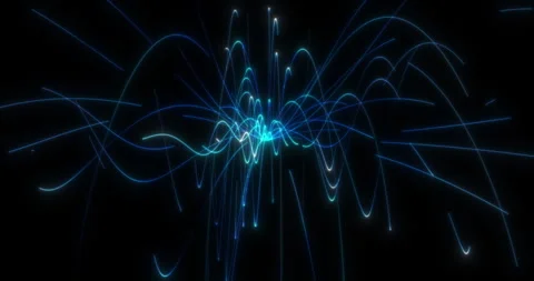 An abstract point source of flying lines Stock-Footage 271380151