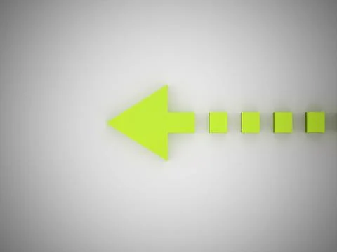 Abstract pointer arrow green Stock Illustration