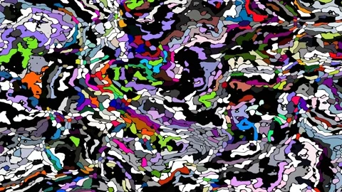 Abstract pointillist animation, seamless looping Stock Footage 125969925