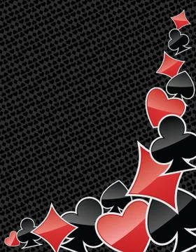 Abstract poker suits background Stock Illustration