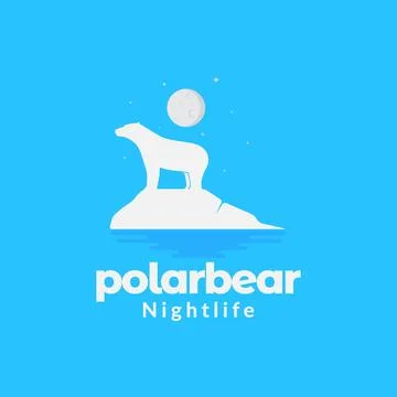 Abstract polar bear stand logo design, vector graphic symbol icon illustrat.. Stock Illustration
