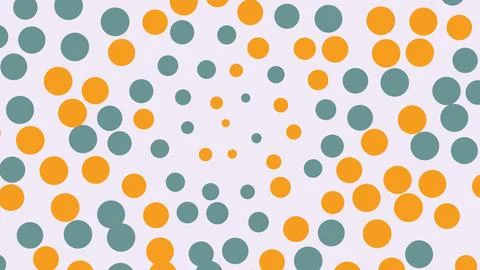 Abstract polka dot pattern with orange and green circles 스톡 일러스트