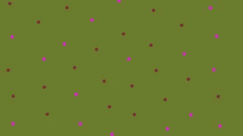 Abstract polka dot pattern with pink and brown circles Illustrazione stock
