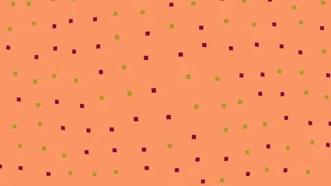 Abstract polka dot pattern with small colorful squares Stock Illustration