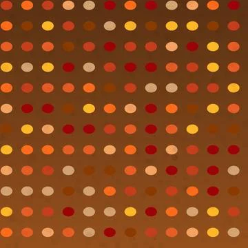 Abstract polka dot pattern warm gradient circles brown background Stock Illustration