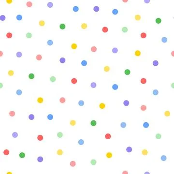 Abstract polka dot seamless pattern vector illustration in festive holiday Stock Illustration